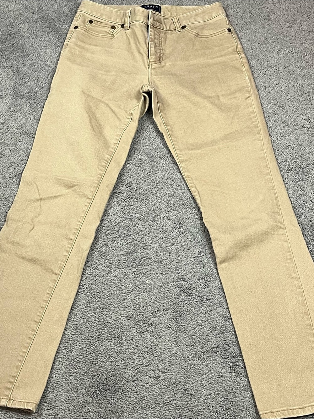 Chaps Beige Straight-Leg Women’s Jeans